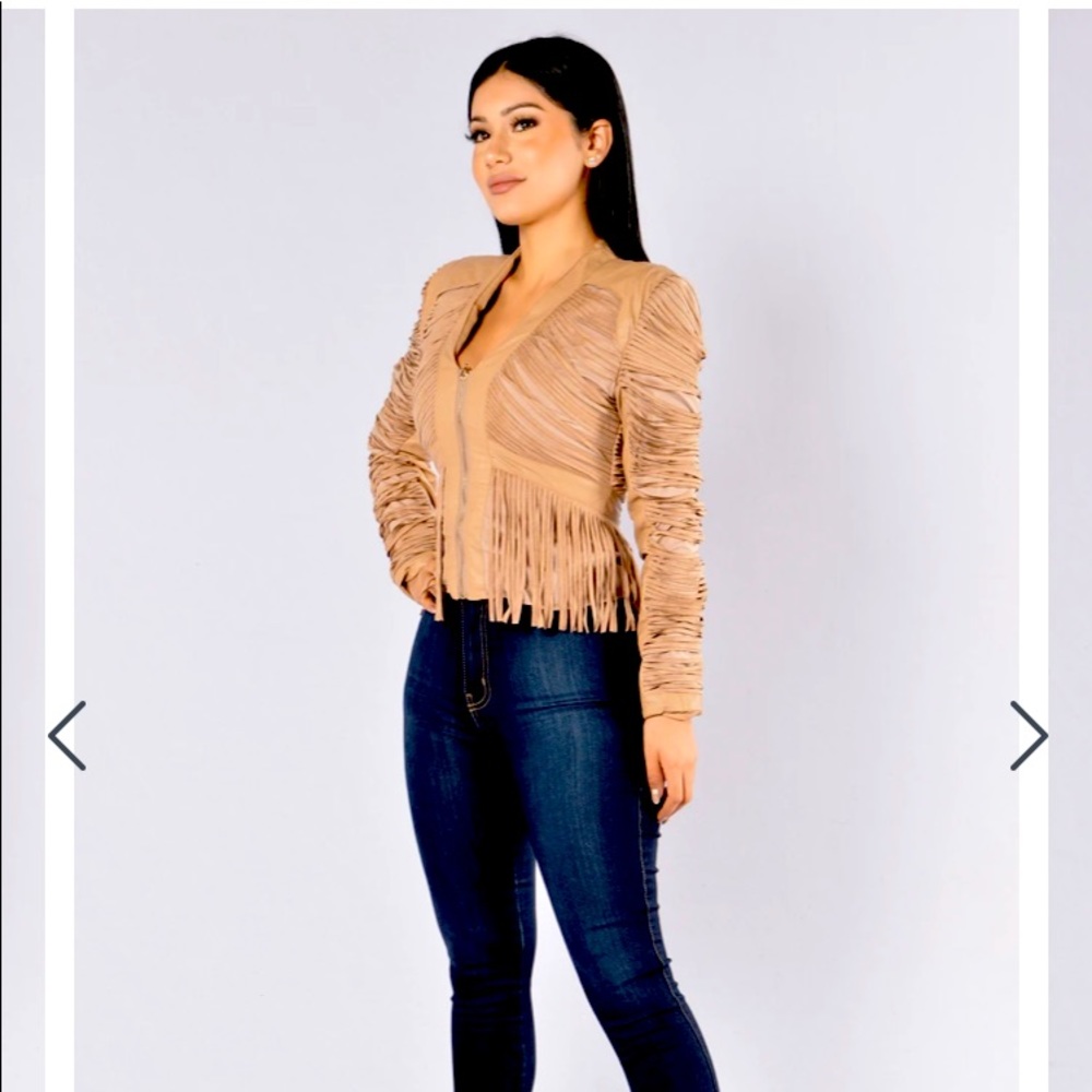 Share
Fringe Binge Jacket - Camel